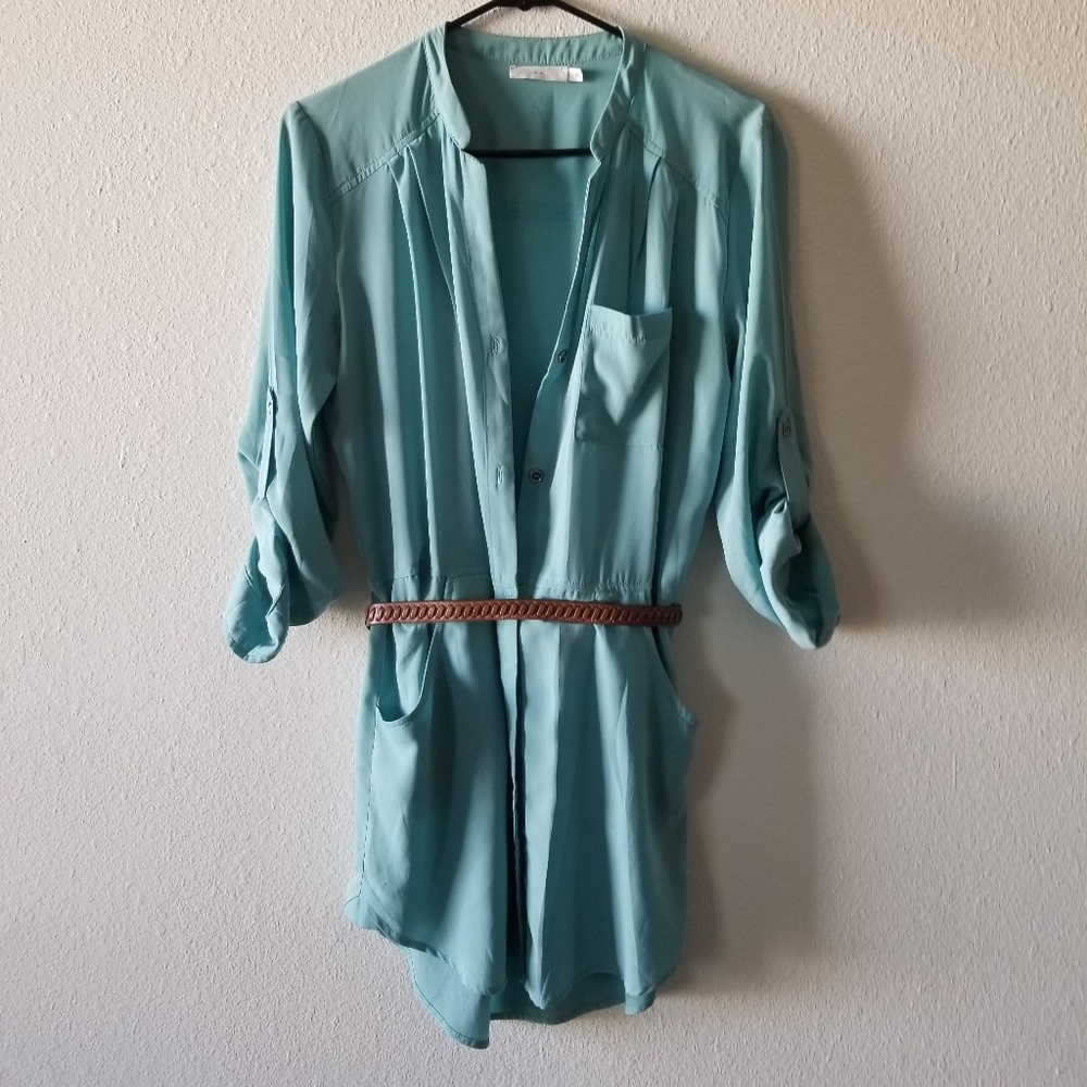 Tunic top loose fitting with belt ☀️ - Picture 1 of 8